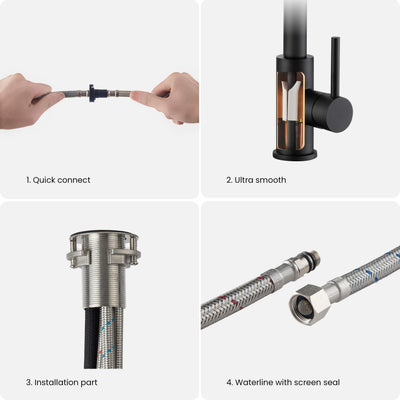 Value Collection - Single Handle Pull Down Kitchen Faucet - F102  - Shop at Home Craft Studio - 23