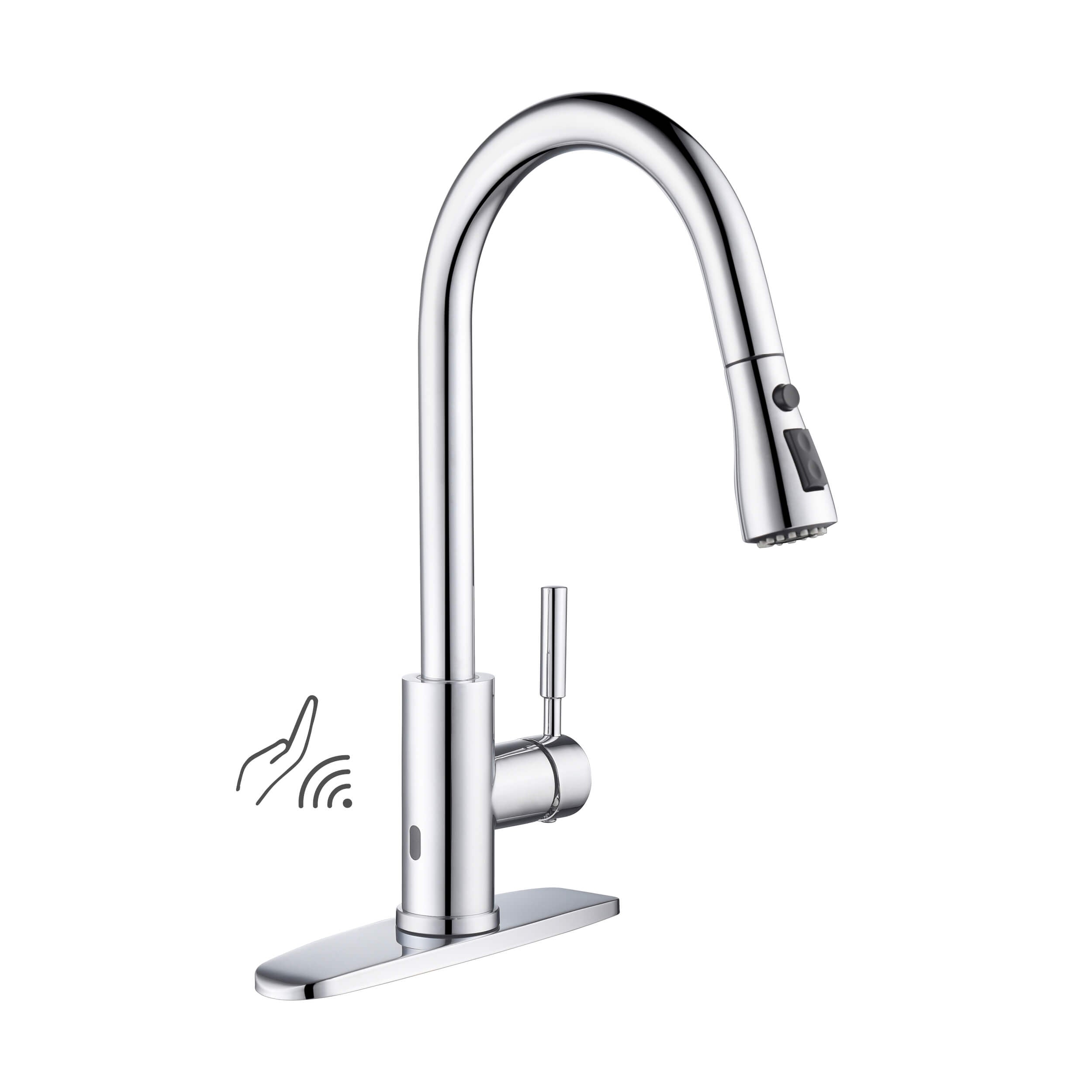 Value Collection - Single Handle Pull Down Kitchen Faucet With Touch Sensor - F102-S  - Shop at Home Craft Studio - 1