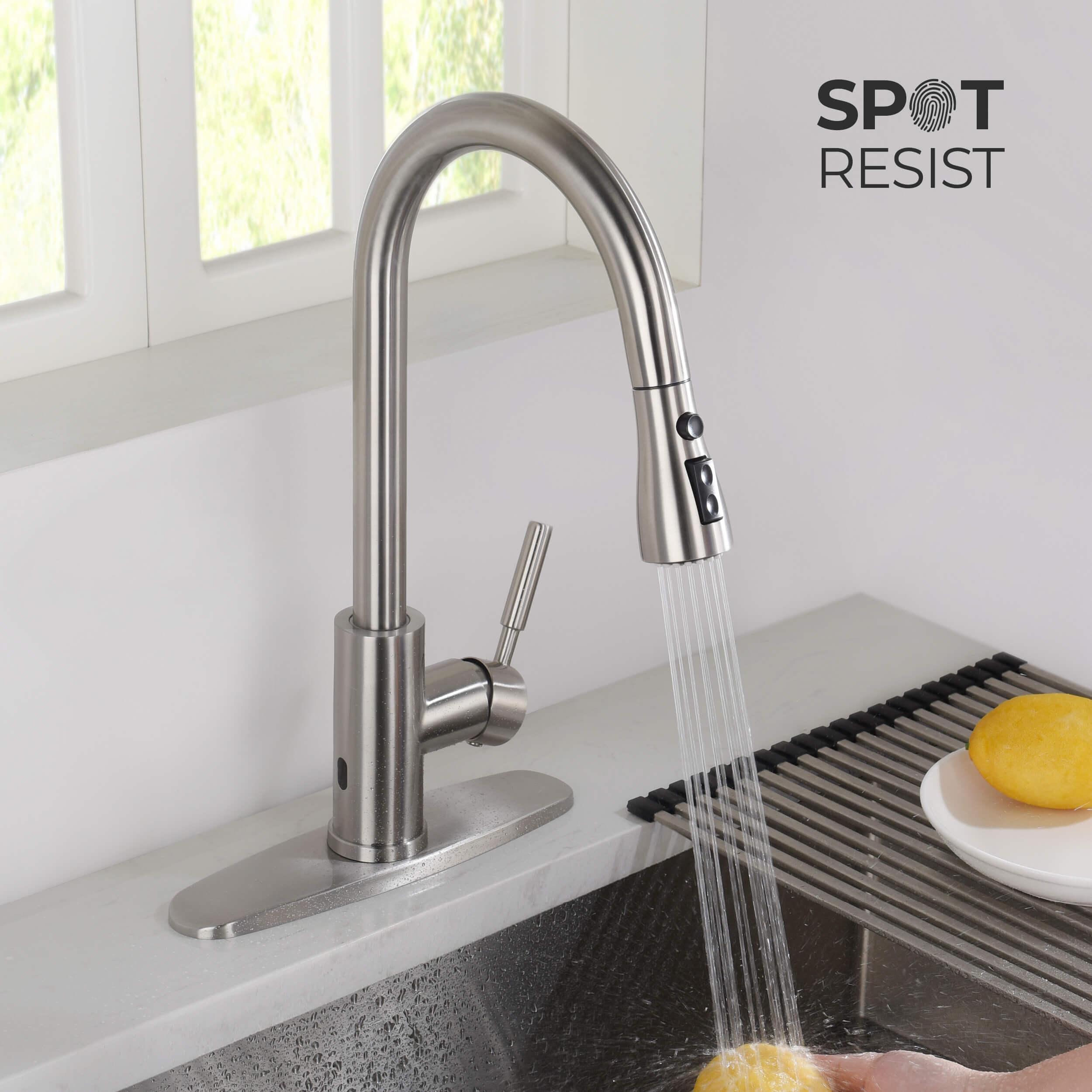 Value Collection - Single Handle Pull Down Kitchen Faucet With Touch Sensor - F102-S  - Shop at Home Craft Studio - 3