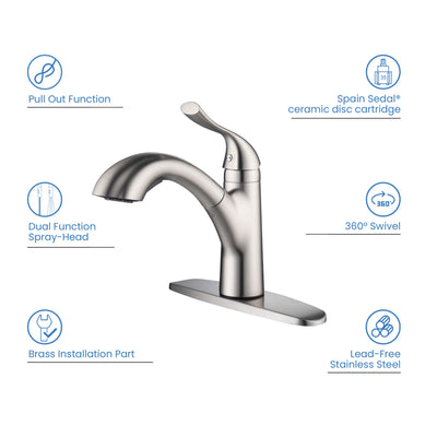 Value Collection - Single Handle Pull Out Kitchen Faucet - F103  - Shop at Home Craft Studio - 7