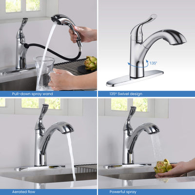 Value Collection - Single Handle Pull Out Kitchen Faucet - F103  - Shop at Home Craft Studio - 18