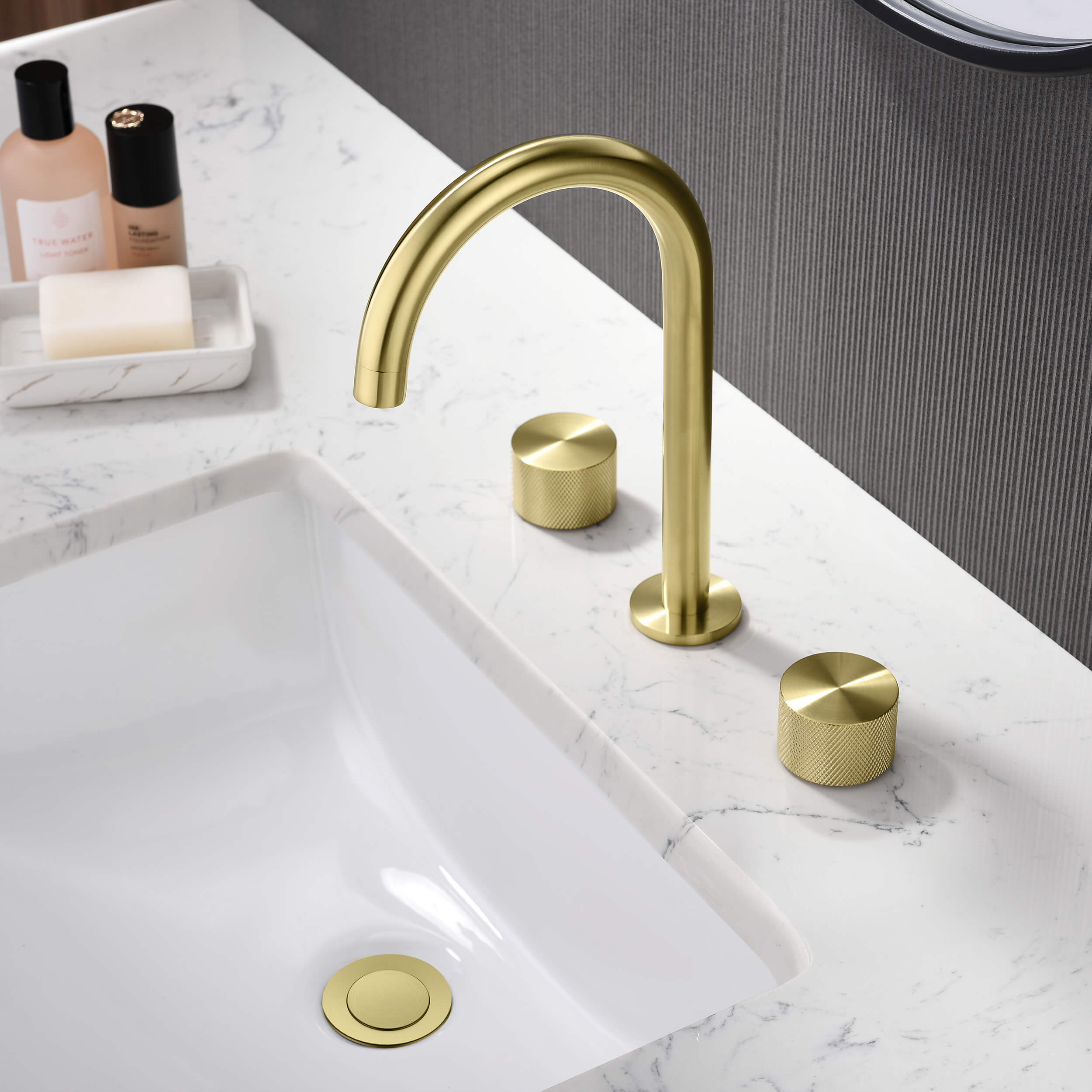 Verona 8" Widespread Bathroom Sink Faucet with Drain Assembly - CBF-1026  - Shop at Home Craft Studio - 3