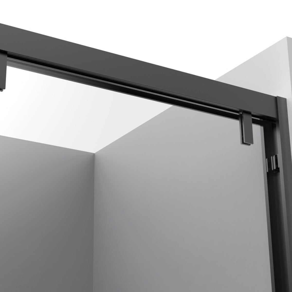 60" AC23 series Bypass Tub Door with Klearteck Treatment (3/8" Thickness) (Matte Black)