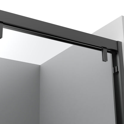 60" AC23 series Bypass Tub Door with Klearteck Treatment (3/8" Thickness) (Matte Black)