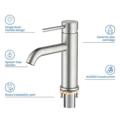 Value Collection - Single Handle Bathroom Vanity Sink Faucet with Pop Up Drain - F201