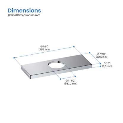 6 Inch Quadra Bathroom Faucet Hole Cover - FC-3