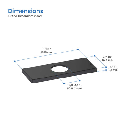6 Inch Quadra Bathroom Faucet Hole Cover - FC-3