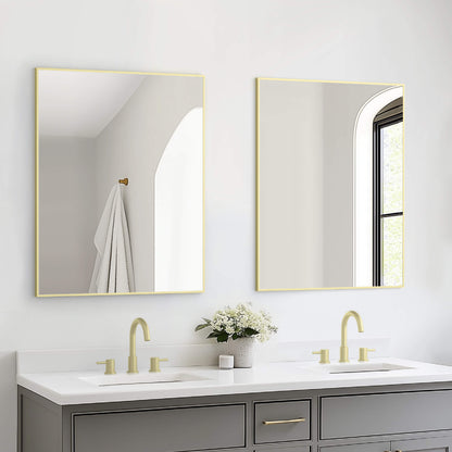 30" x 36" Shatterproof Wall Mount Metal Frame Mirror - FM1-3036