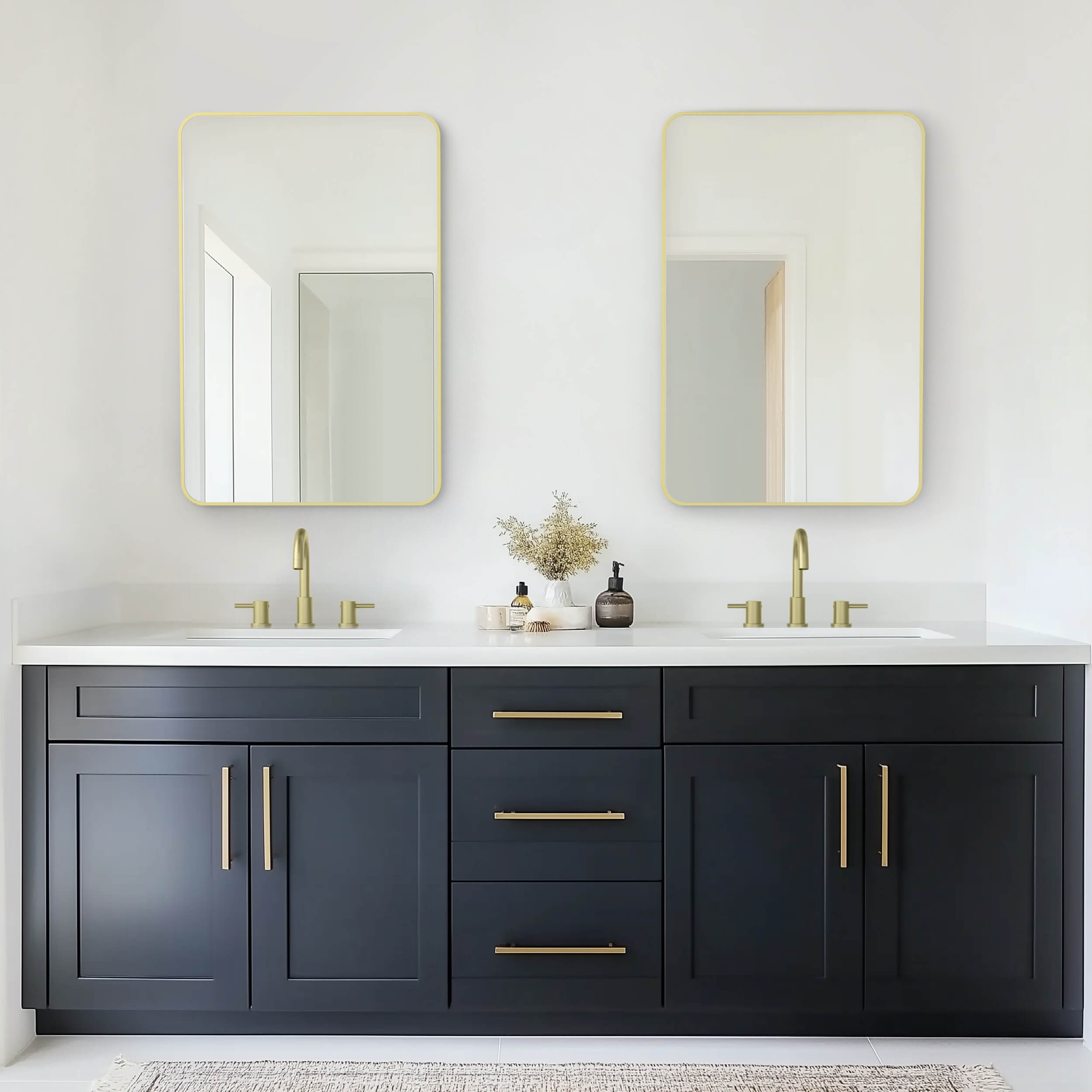 24" x 36" Shatterproof Wall Mount Metal Frame Mirror - FM2-2436