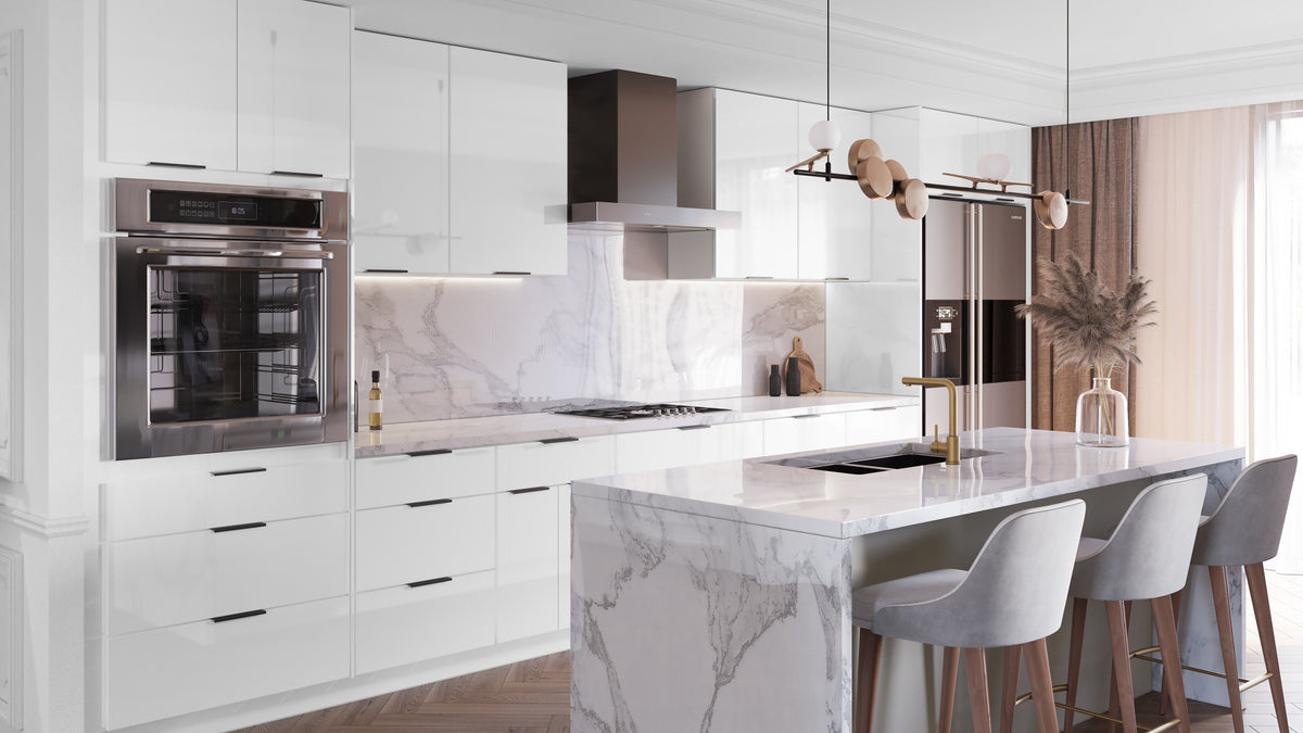 Illume Catalina Bianco Gloss Kitchen Cabinets