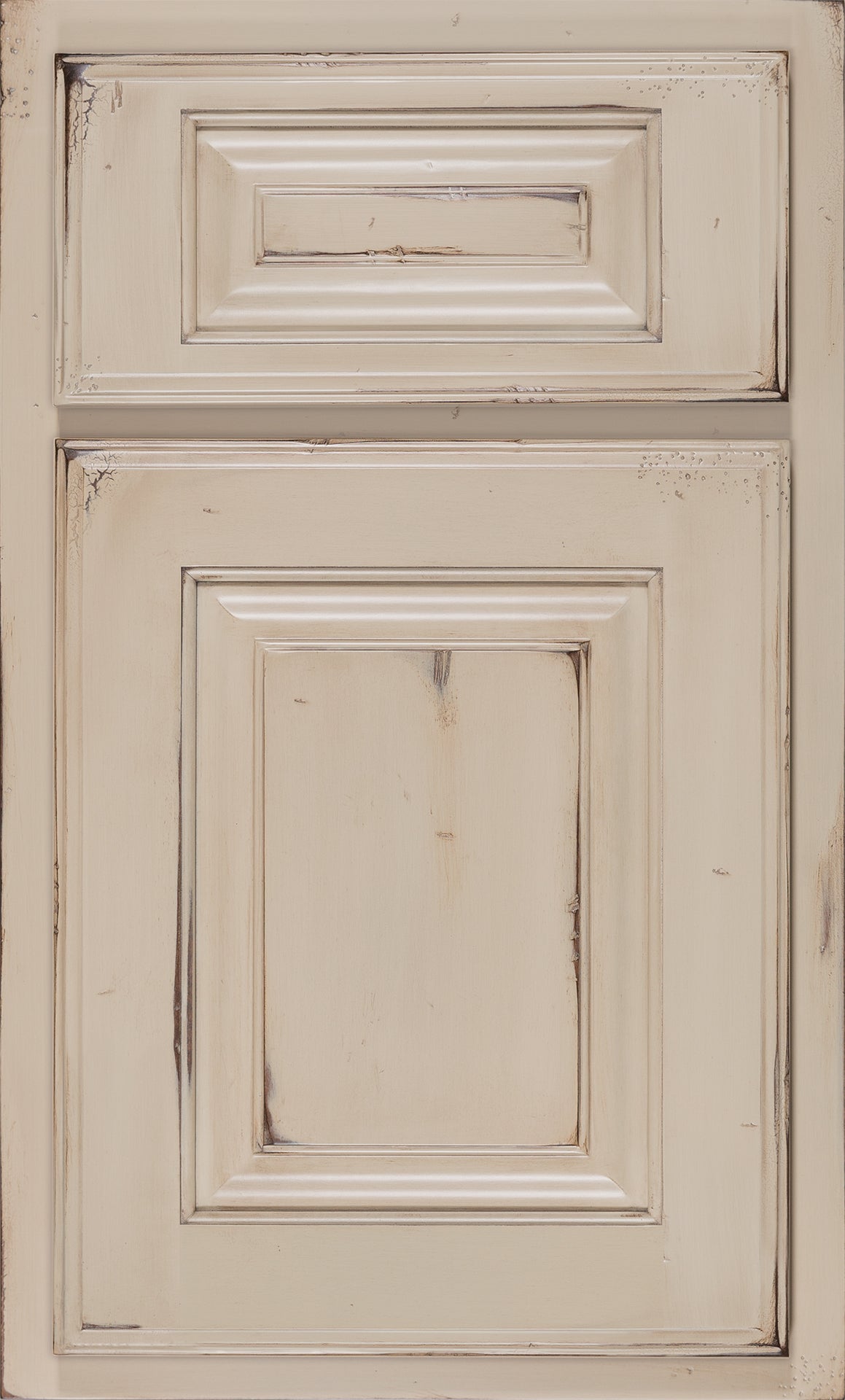 Oxford Raised cabinet door by Shiloh, showcasing customizable design with elegant detailing and a distressed finish.