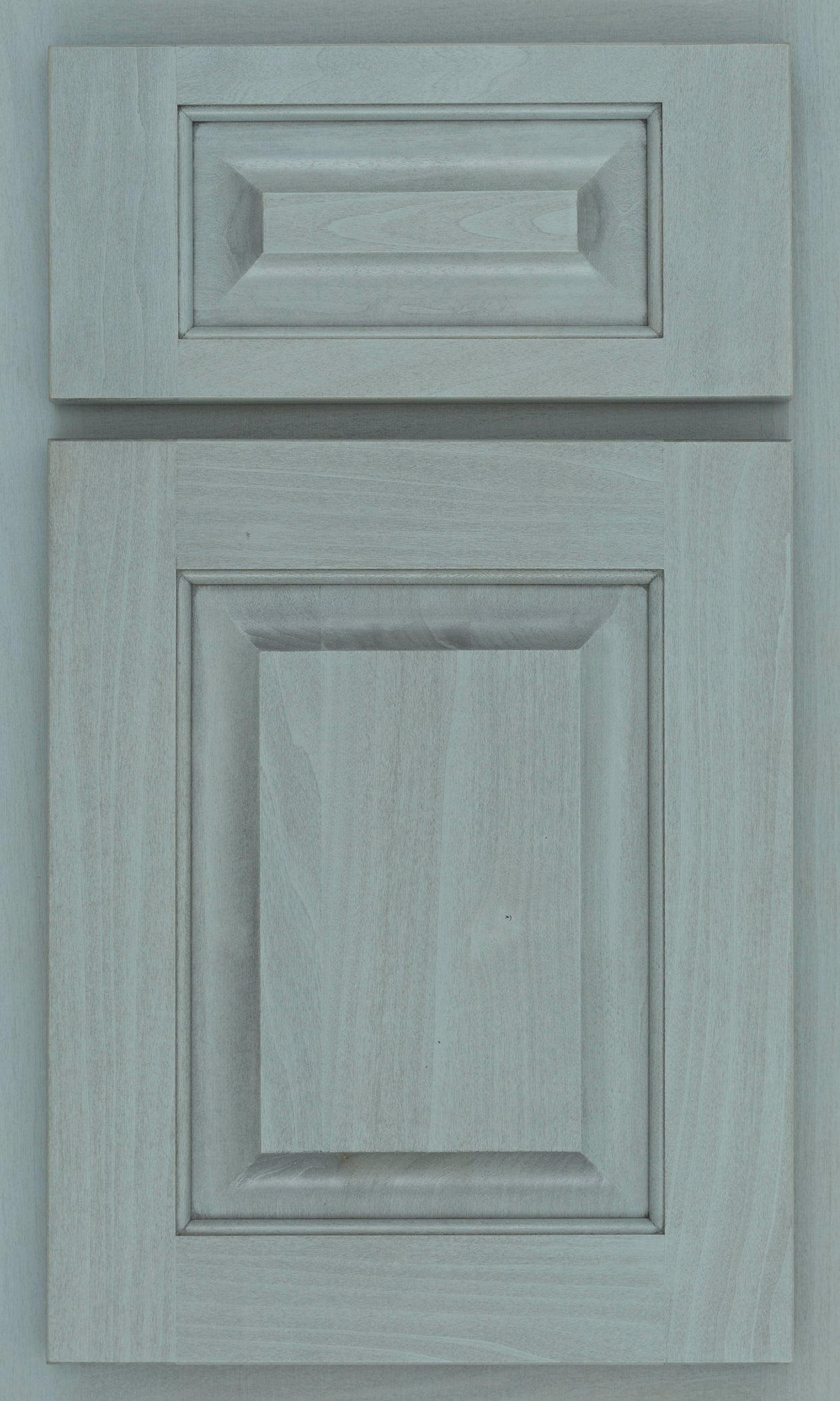 Square raised cabinet door design in light wood finish, showcasing customizable options for kitchens with Shiloh cabinets.