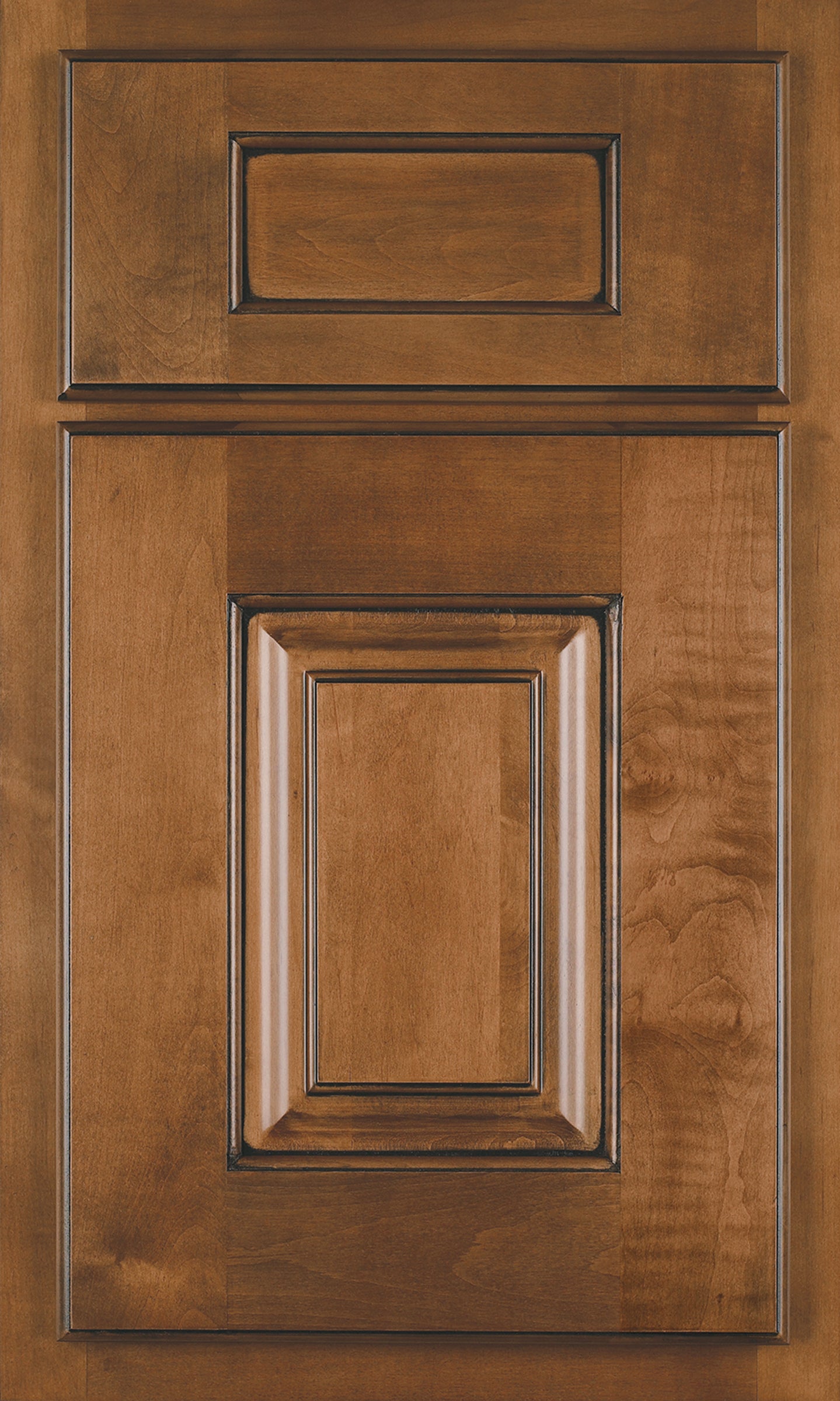 Shiloh Summit cabinet door featuring a classic design in rich wood with customizable highlight options.