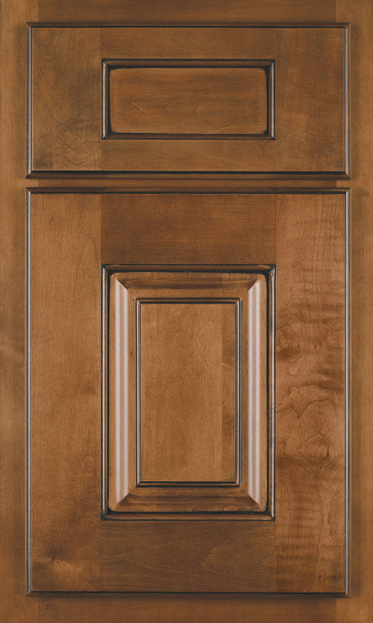 Shiloh Summit cabinet door featuring a classic design in rich wood with customizable highlight options.