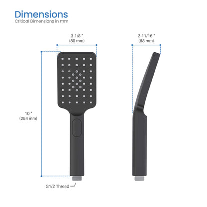 Quadro Premium ABS 3 Mode Handheld Shower Head - HS101
