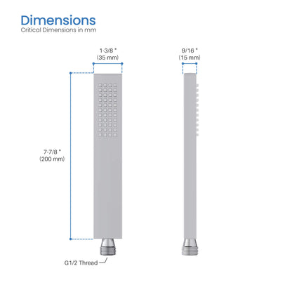 Quadro Metal Handheld Shower Head - HS103