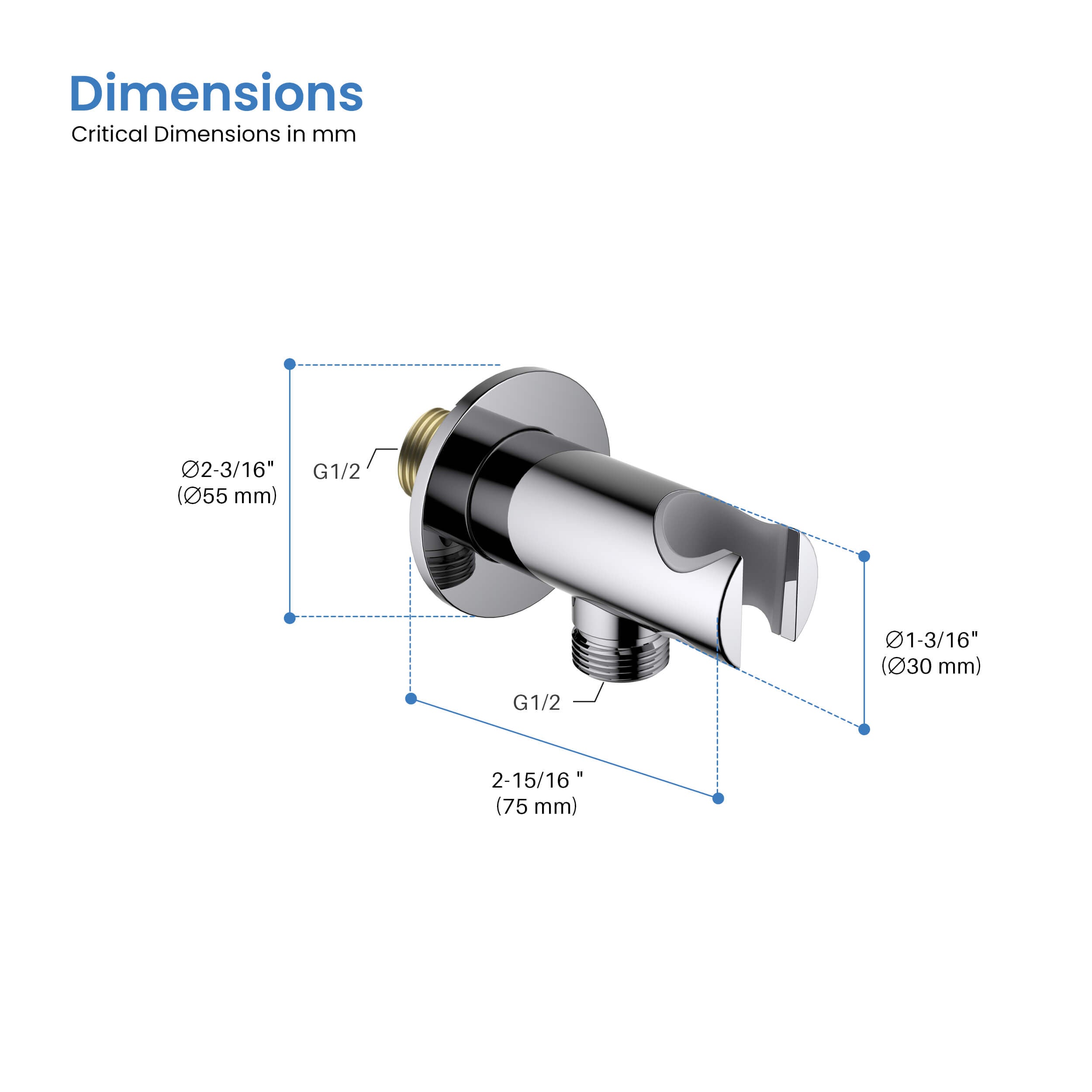 Halo Wall Mounted Handheld shower Holder - HSH102