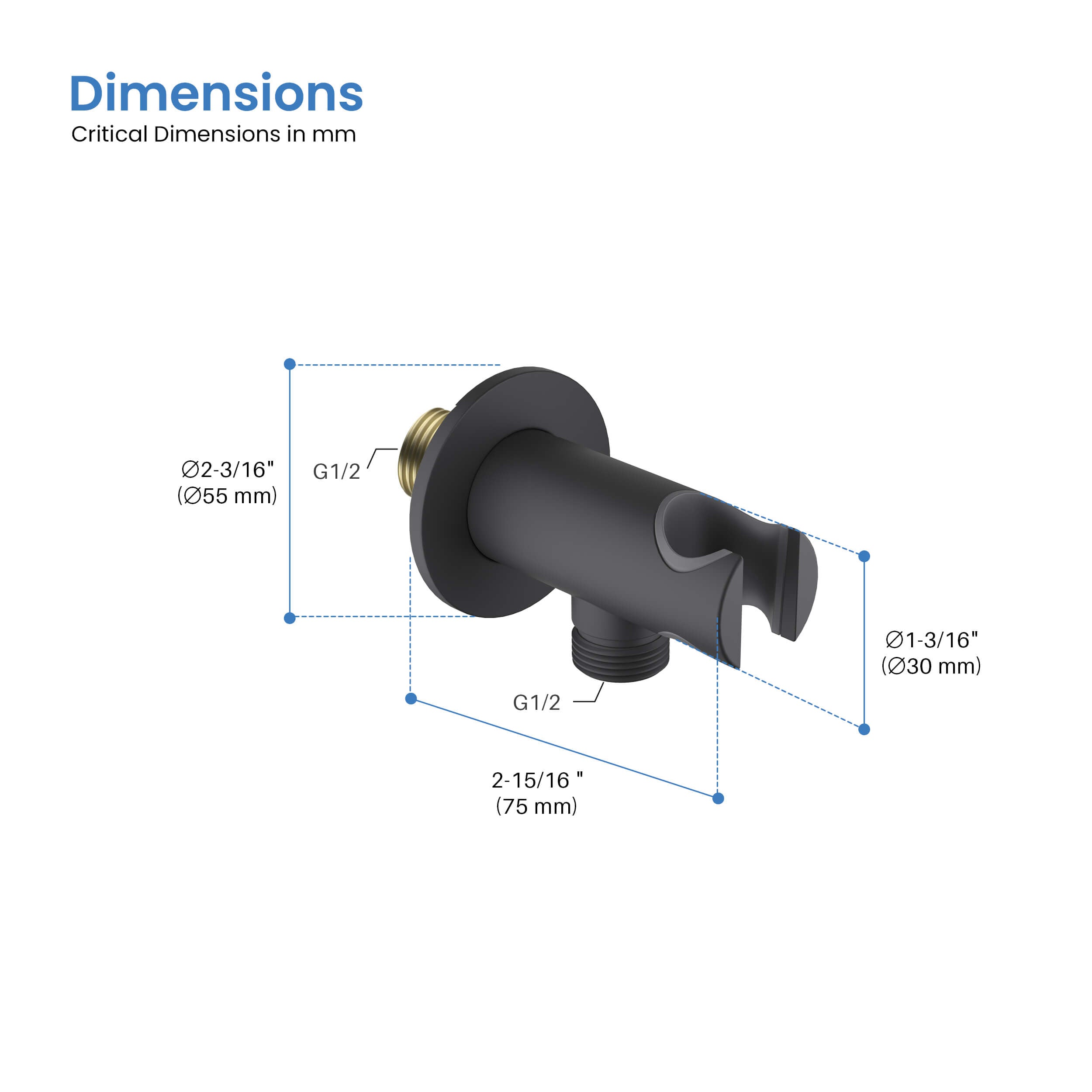 Halo Wall Mounted Handheld shower Holder - HSH102