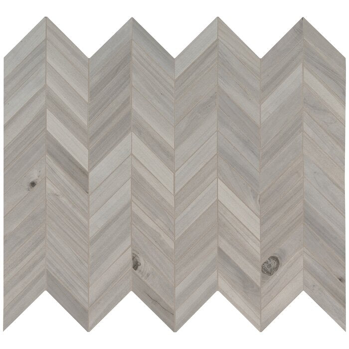 Havenwood Platinum Chevron 12X15 Mosaic