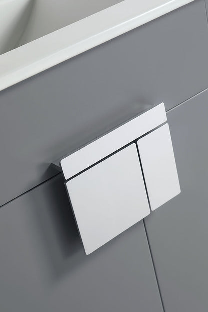 24" V9003 Vanity with Ceramic Sink (Matte Grey)