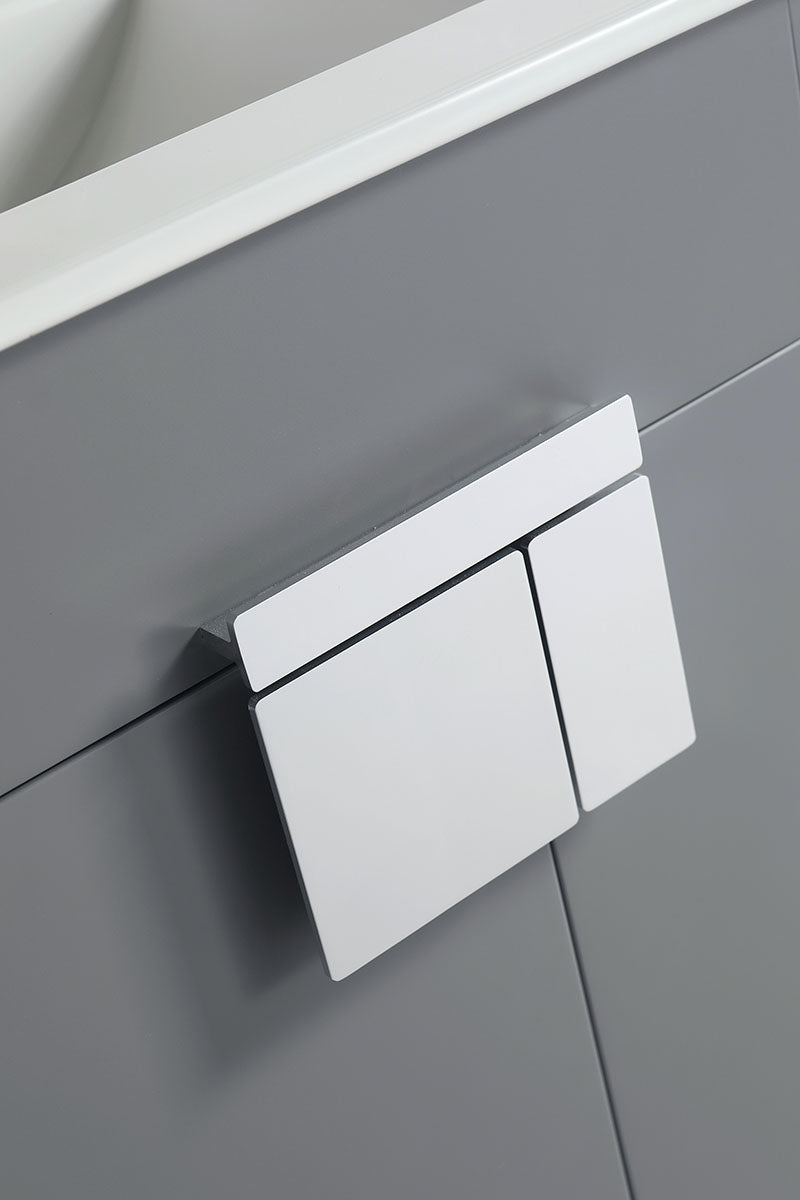 24" V9003 Vanity with Ceramic Sink (Matte Grey)