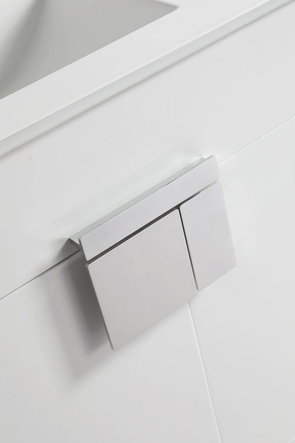 30" V9003 Vanity with Ceramic Sink (Glossy White)