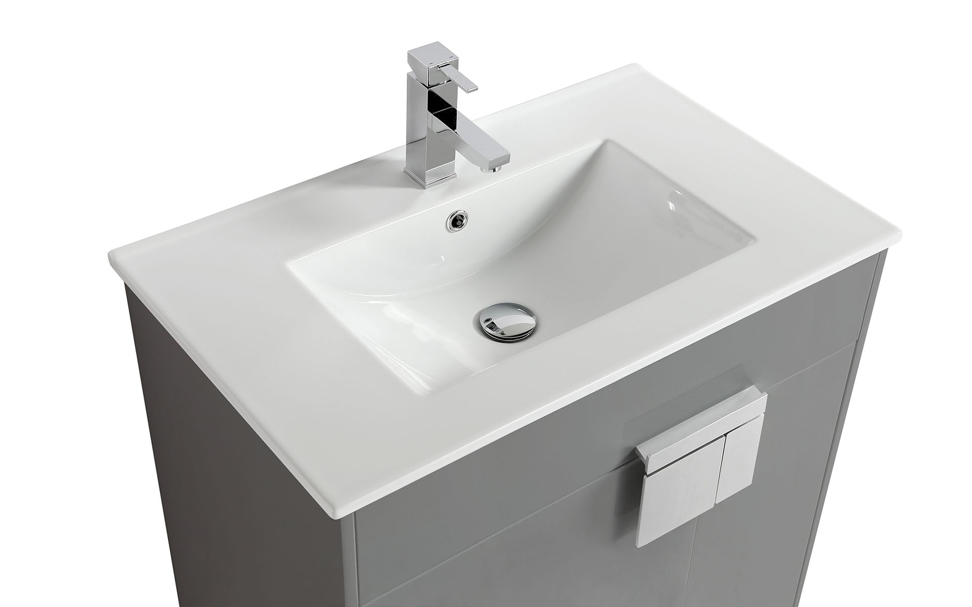 30" V9003 Vanity with Ceramic Sink (Matte Grey)