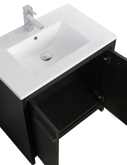 30" V9004 Vanity with Ceramic Sink (Charcoal Grey)