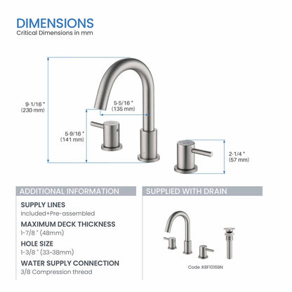 Wide Spread Lavatory Faucet – KBF1016