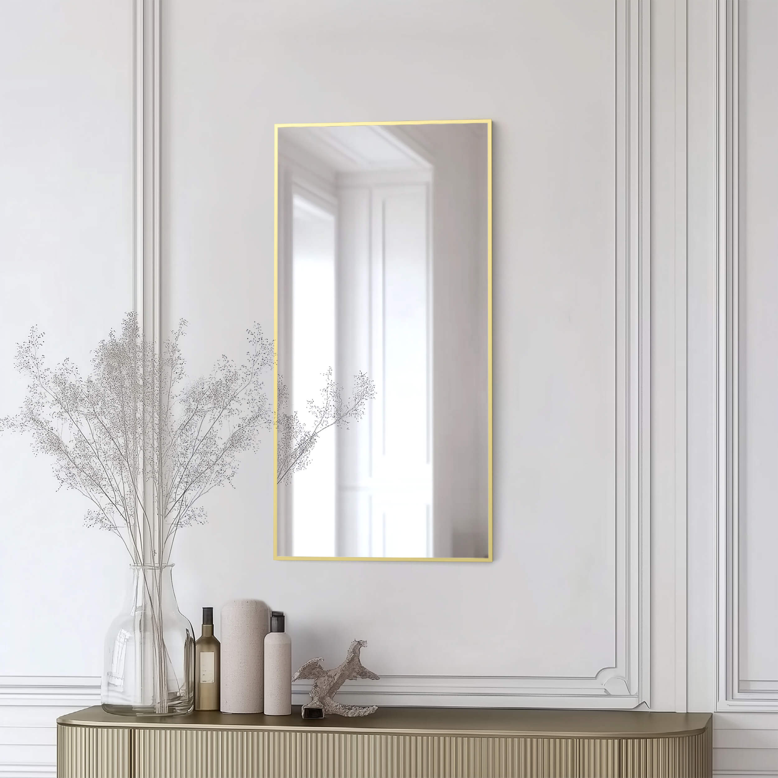 18" x 36" Shatterproof Wall Mount Metal Frame Mirror - FM1-1836  - Shop at Home Craft Studio - 6