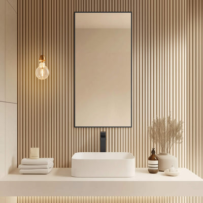 18" x 36" Shatterproof Wall Mount Metal Frame Mirror - FM1-1836  - Shop at Home Craft Studio - 16