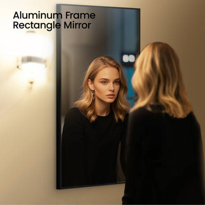 18" x 36" Shatterproof Wall Mount Metal Frame Mirror - FM1-1836  - Shop at Home Craft Studio - 19