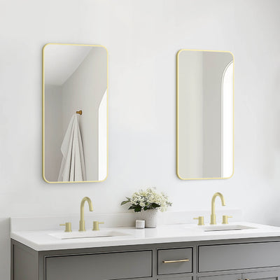 18" x 36" Shatterproof Wall Mount Metal Frame Mirror - FM2-1836  - Shop at Home Craft Studio - 3