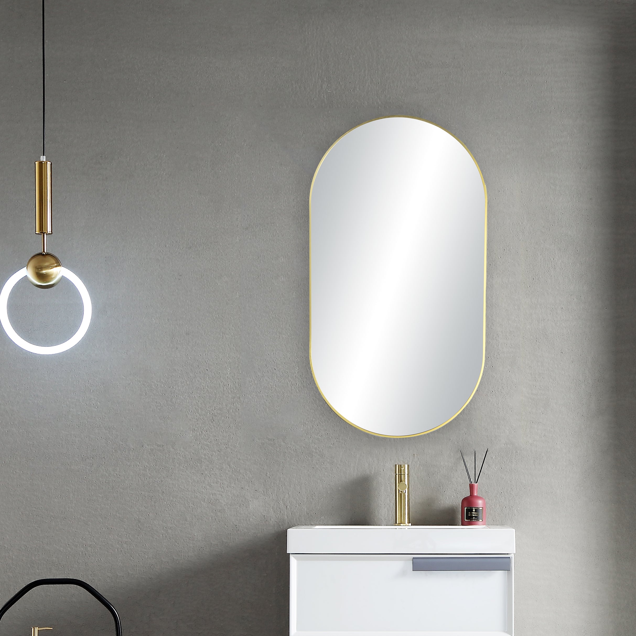 20" x 36" Shatterproof Wall Mount Metal Frame Mirror - FM4-2036  - Shop at Home Craft Studio - 2