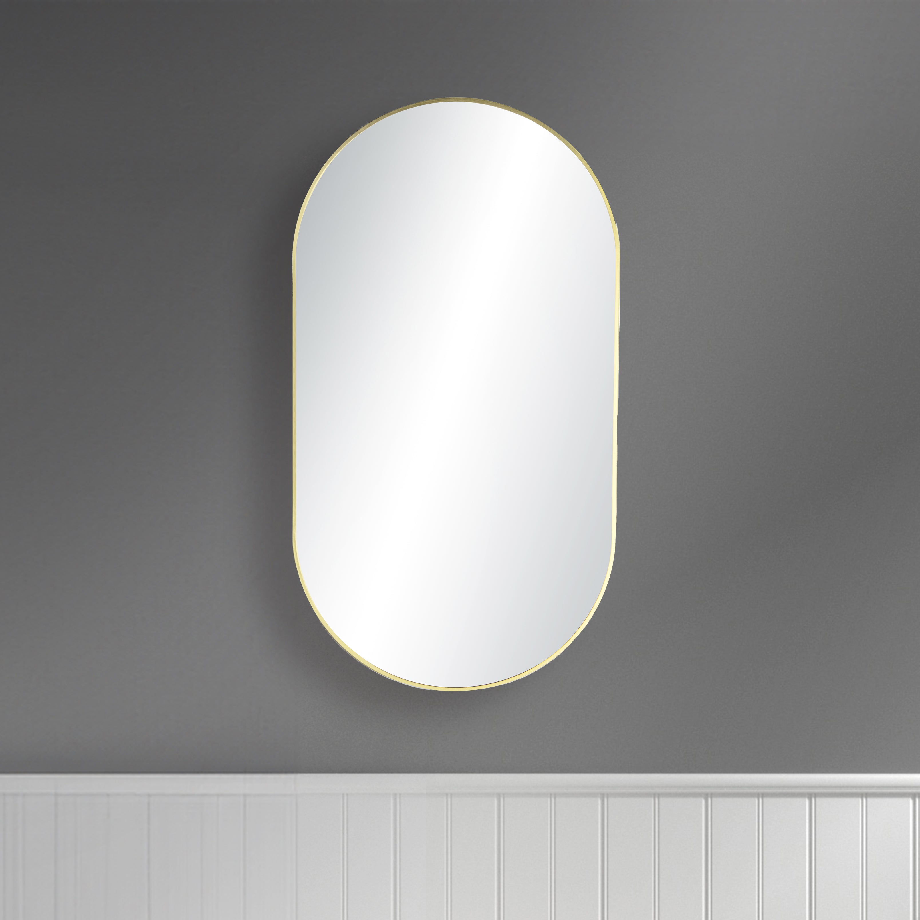 20" x 36" Shatterproof Wall Mount Metal Frame Mirror - FM4-2036  - Shop at Home Craft Studio - 3