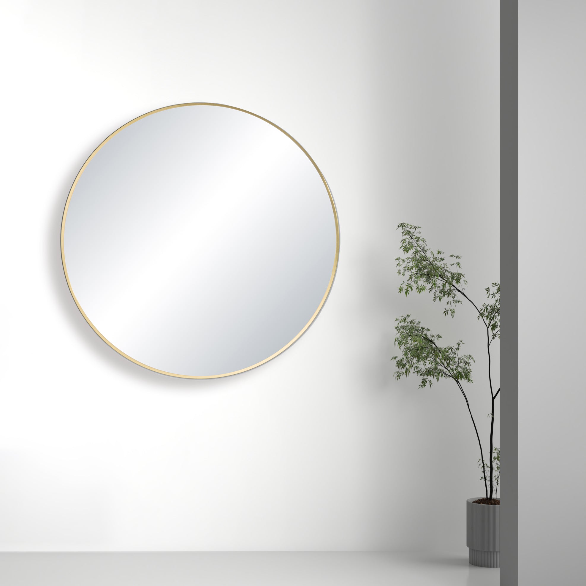 24" Shatterproof Wall Mount Metal Frame Mirror - FM3-R24  - Shop at Home Craft Studio - 3
