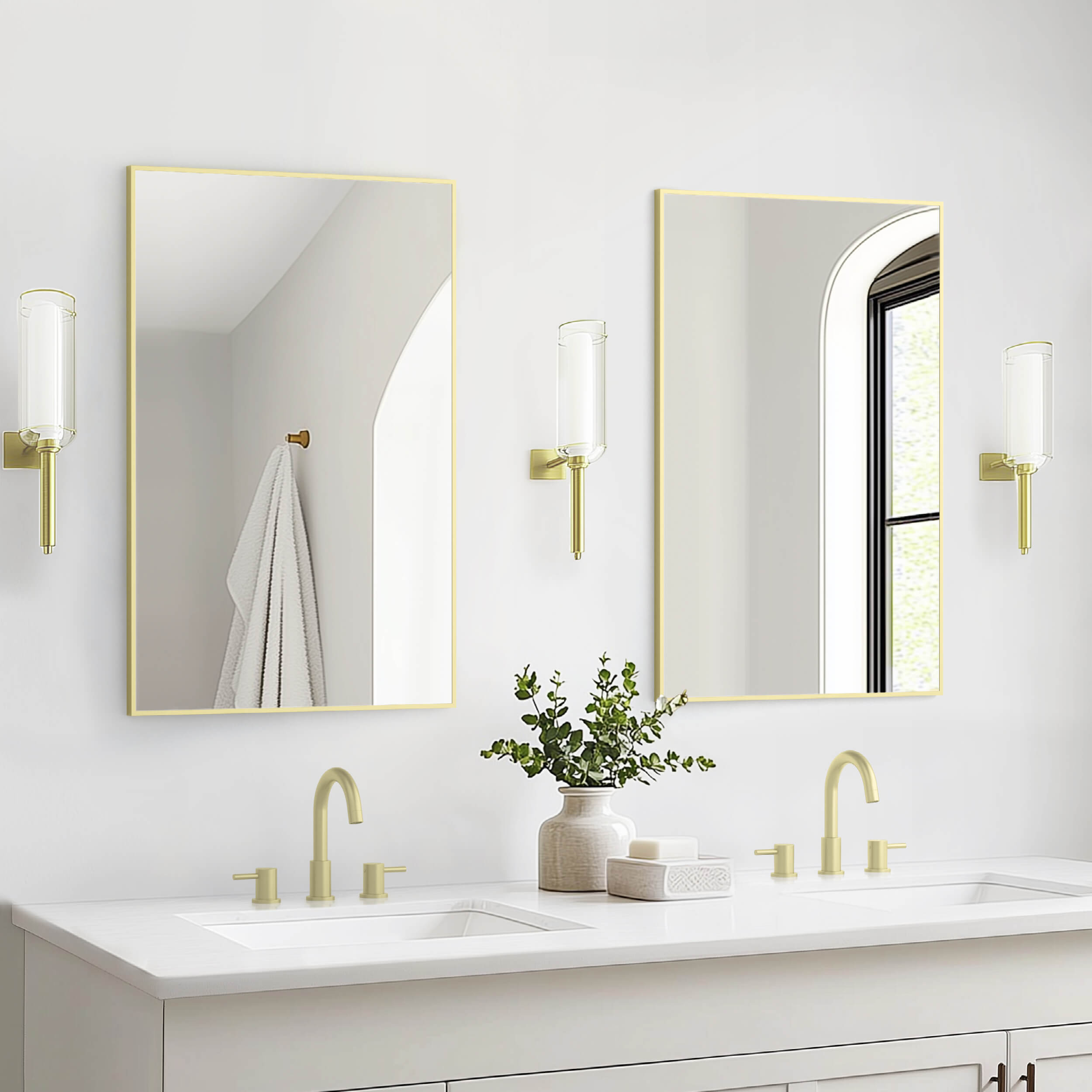 24" x 36" Shatterproof Wall Mount Metal Frame Mirror - FM1-2436  - Shop at Home Craft Studio - 5