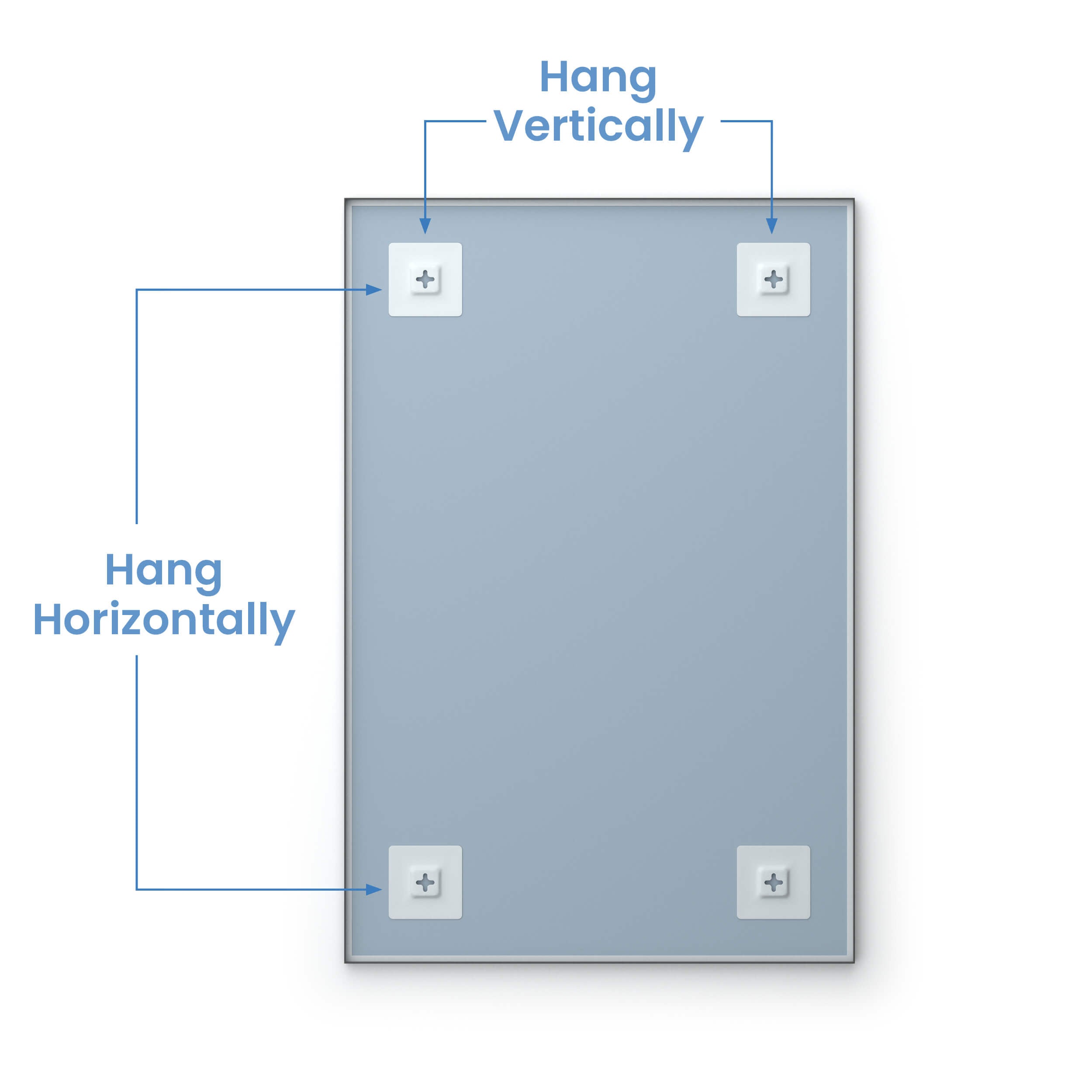 24" x 36" Shatterproof Wall Mount Metal Frame Mirror - FM1-2436  - Shop at Home Craft Studio - 15