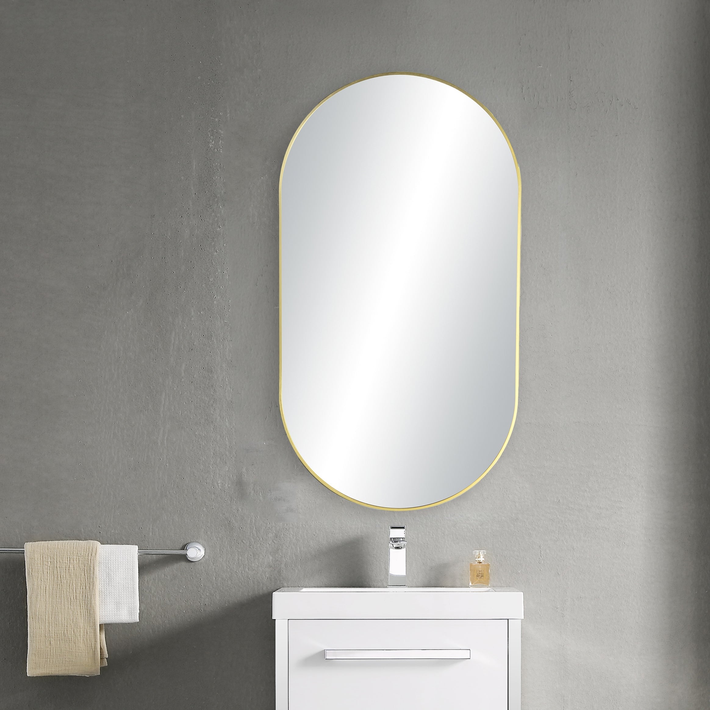 24" x 44" Shatterproof Wall Mount Metal Frame Mirror - FM4-2444  - Shop at Home Craft Studio - 2