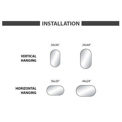 24" x 44" Shatterproof Wall Mount Metal Frame Mirror - FM4-2444  - Shop at Home Craft Studio - 13