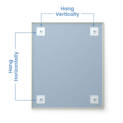 30" x 36" Shatterproof Wall Mount Metal Frame Mirror - FM1-3036  - Shop at Home Craft Studio - 3