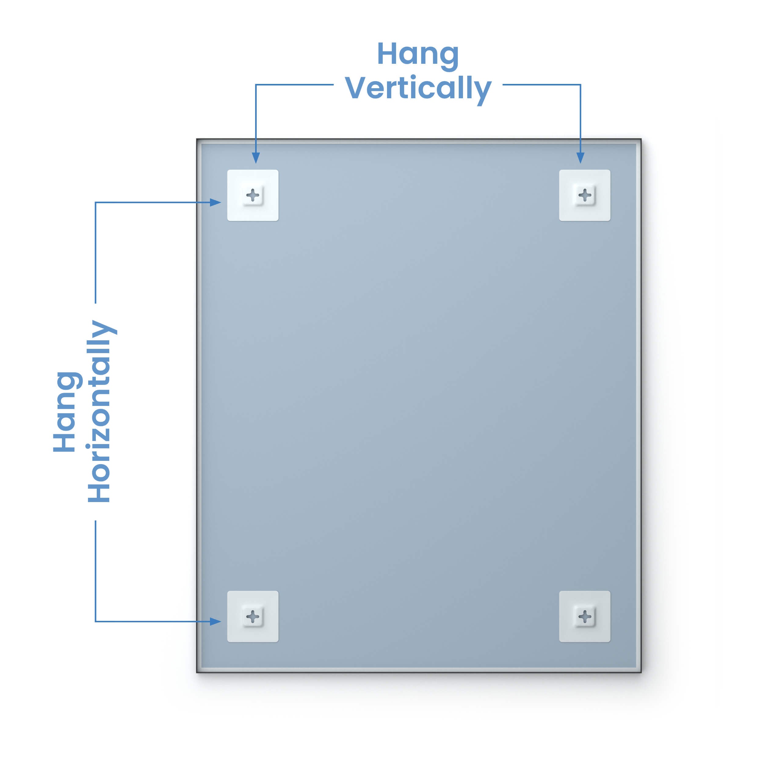 30" x 36" Shatterproof Wall Mount Metal Frame Mirror - FM1-3036  - Shop at Home Craft Studio - 15