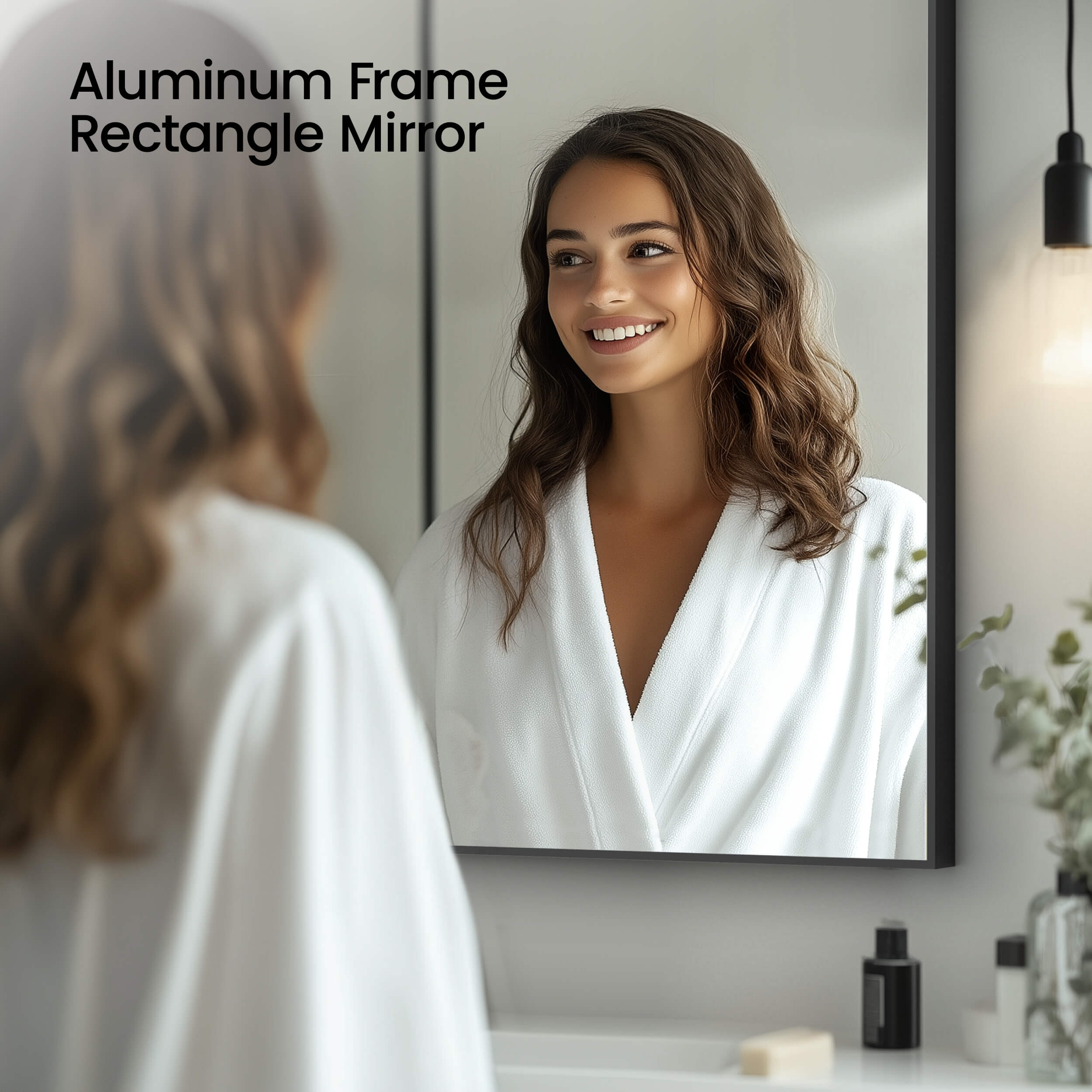 30" x 36" Shatterproof Wall Mount Metal Frame Mirror - FM1-3036  - Shop at Home Craft Studio - 19
