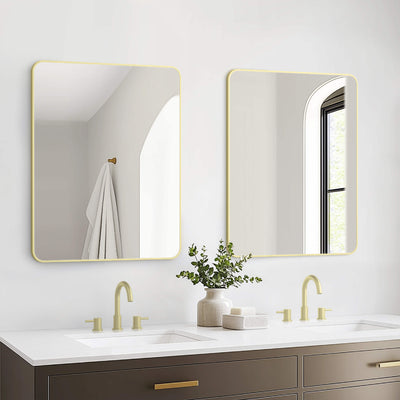 30" x 36" Shatterproof Wall Mount Metal Frame Mirror - FM2-3036  - Shop at Home Craft Studio - 2