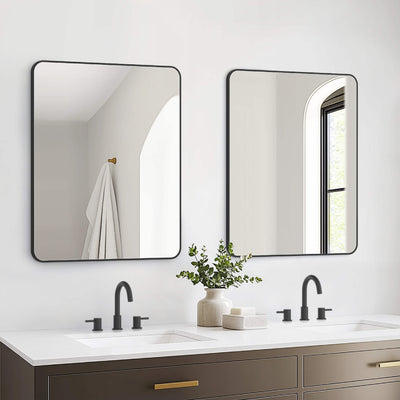 30" x 36" Shatterproof Wall Mount Metal Frame Mirror - FM2-3036  - Shop at Home Craft Studio - 12