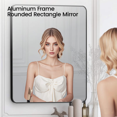 30" x 36" Shatterproof Wall Mount Metal Frame Mirror - FM2-3036  - Shop at Home Craft Studio - 14