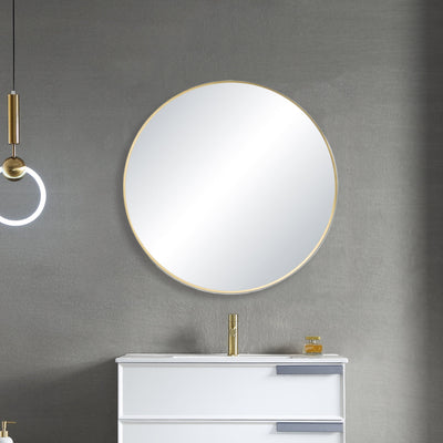 36" Shatterproof Wall Mount Metal Frame Mirror - FM3-R36  - Shop at Home Craft Studio - 2