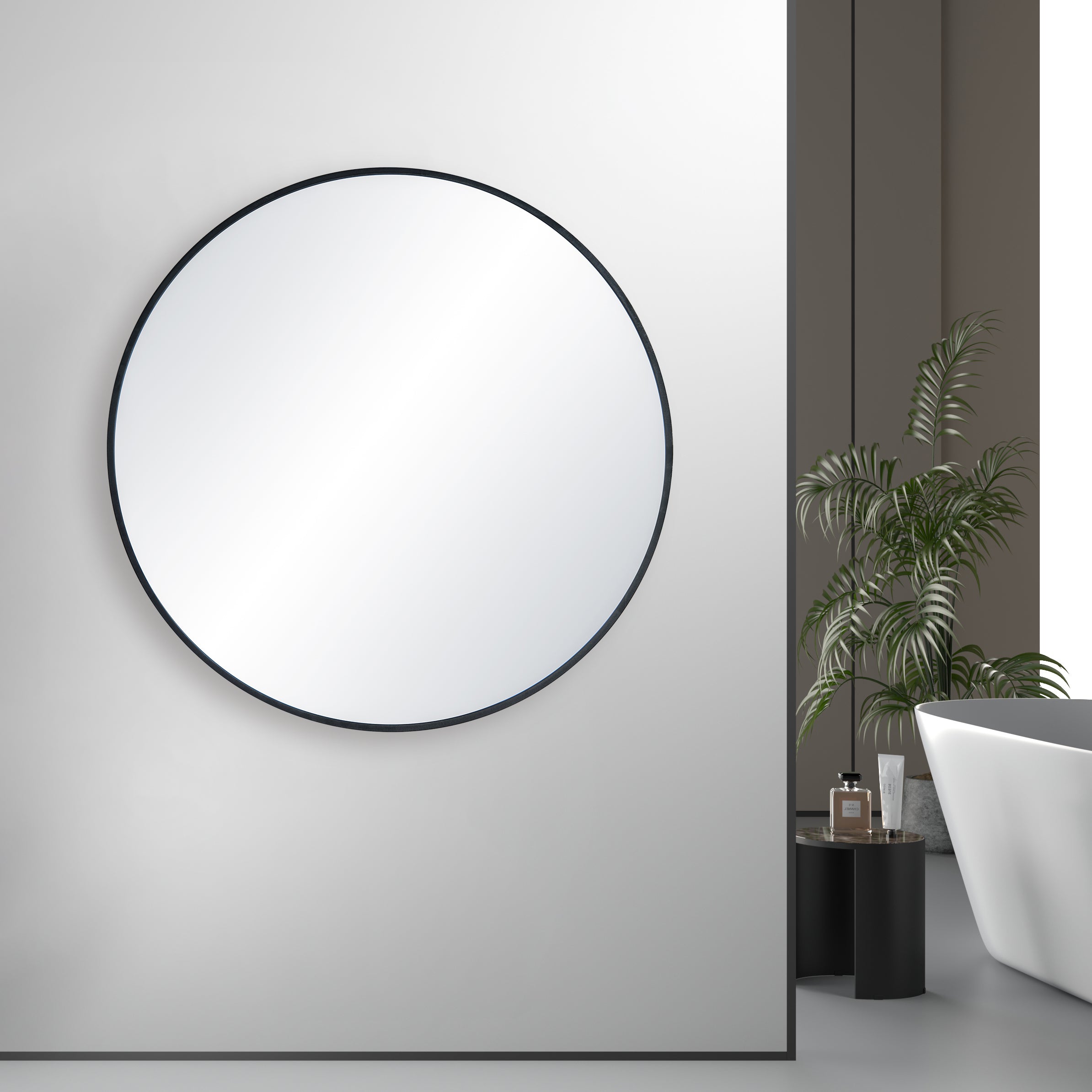 36" Shatterproof Wall Mount Metal Frame Mirror - FM3-R36  - Shop at Home Craft Studio - 8