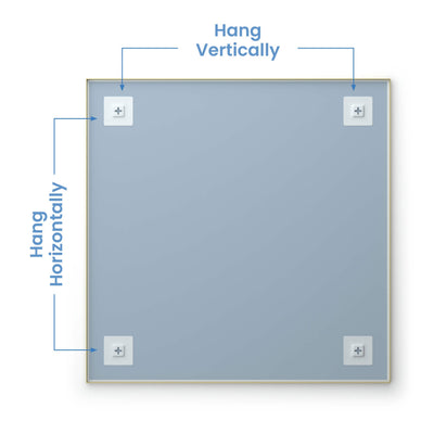 36" x 36" Shatterproof Wall Mount Metal Frame Mirror - FM1-3636  - Shop at Home Craft Studio - 3