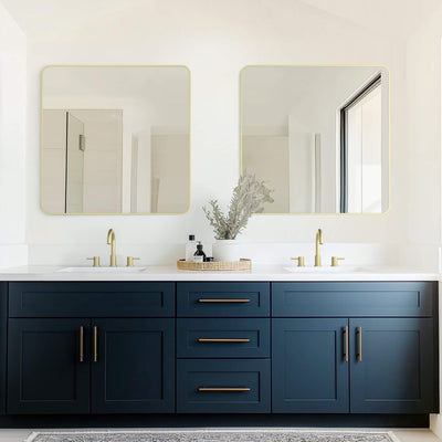 36" x 36" Shatterproof Wall Mount Metal Frame Mirror - FM2-3636  - Shop at Home Craft Studio - 2